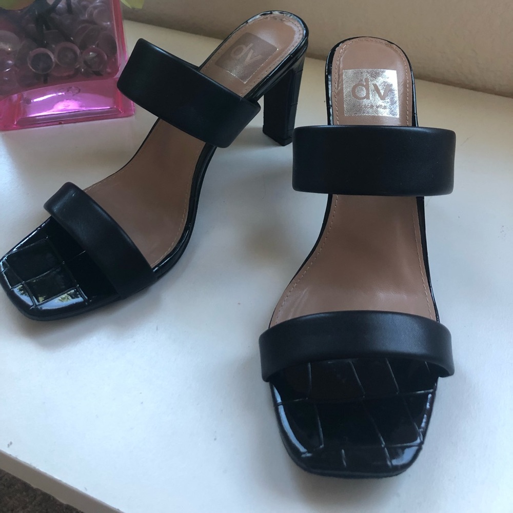 DV Dolce Vita Black Mule Sandal Sz 7